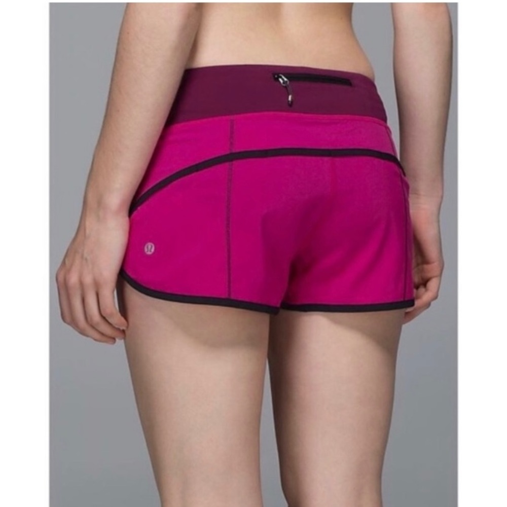 Shorts Lululemon Run: Speed Short – Magenta / Morado (Excelente Estado)